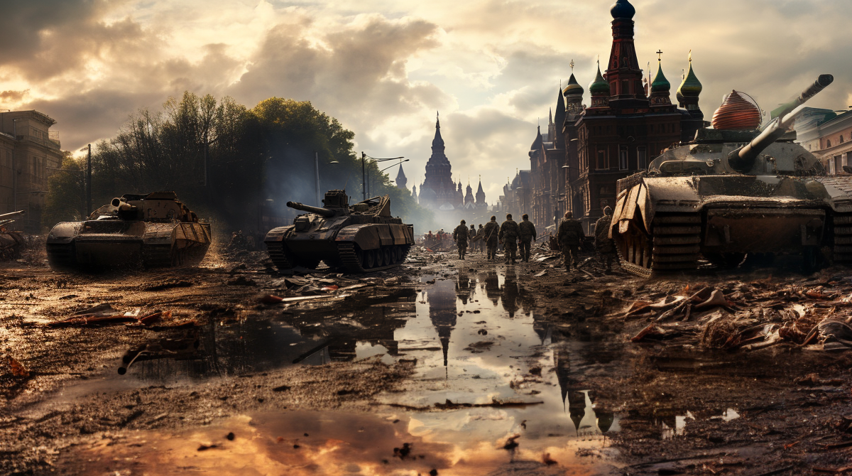The Ghost of Civil War Looms Over Russia: An AI-Rendered Glimpse into a Fractured Future